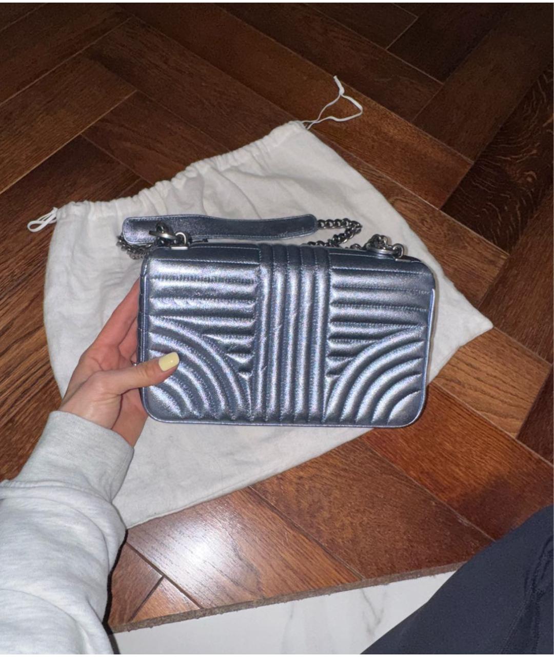 PRADA Голубая кожаная сумка через плечо, фото 4