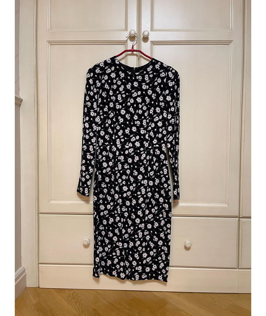 DOLCE&GABBANA Черное вискозное повседневное платье, фото 7