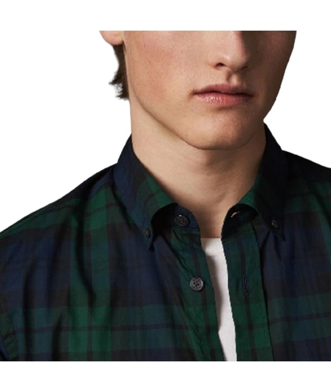 BURBERRY Зеленая хлопковая кэжуал рубашка, фото 4