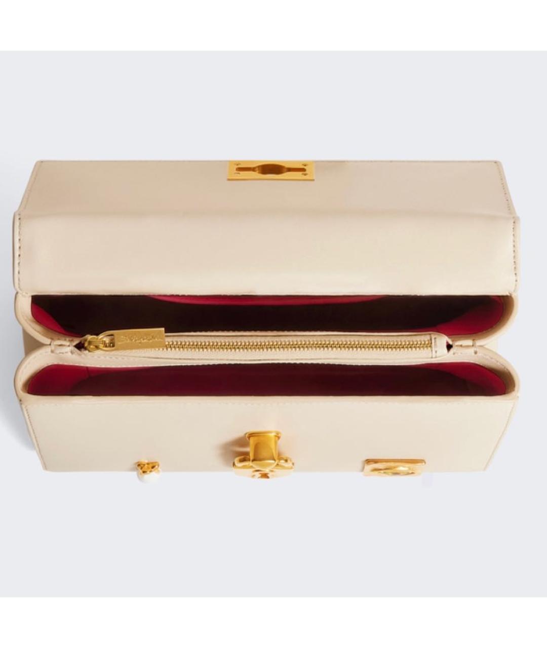 SCHIAPARELLI Бежевая кожаная сумка через плечо, фото 4