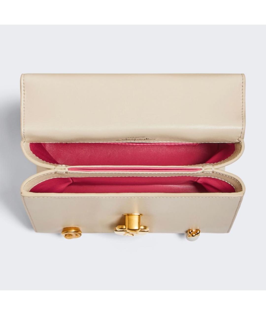 SCHIAPARELLI Бежевая кожаная сумка через плечо, фото 3