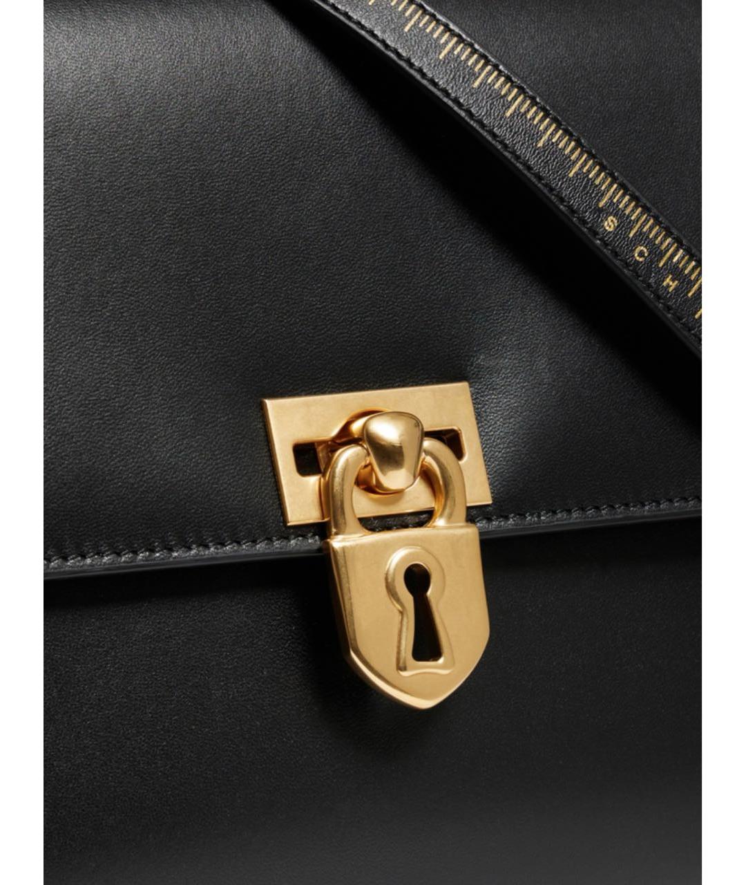 SCHIAPARELLI Черная кожаная сумка через плечо, фото 3