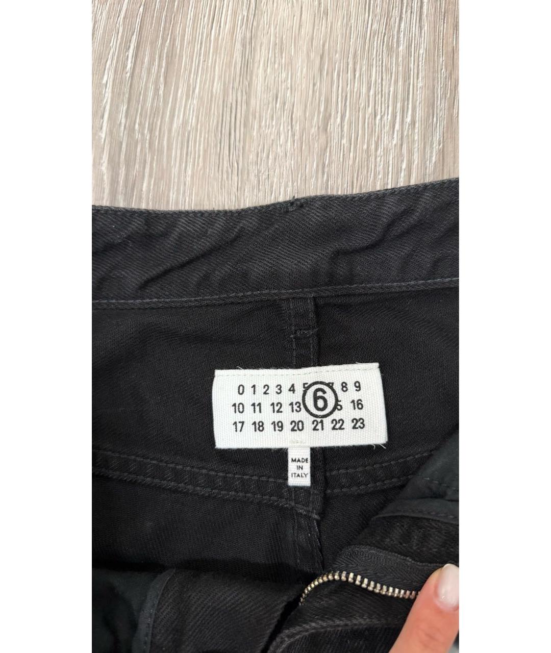 MAISON MARGIELA Черные хлопковые прямые джинсы, фото 3