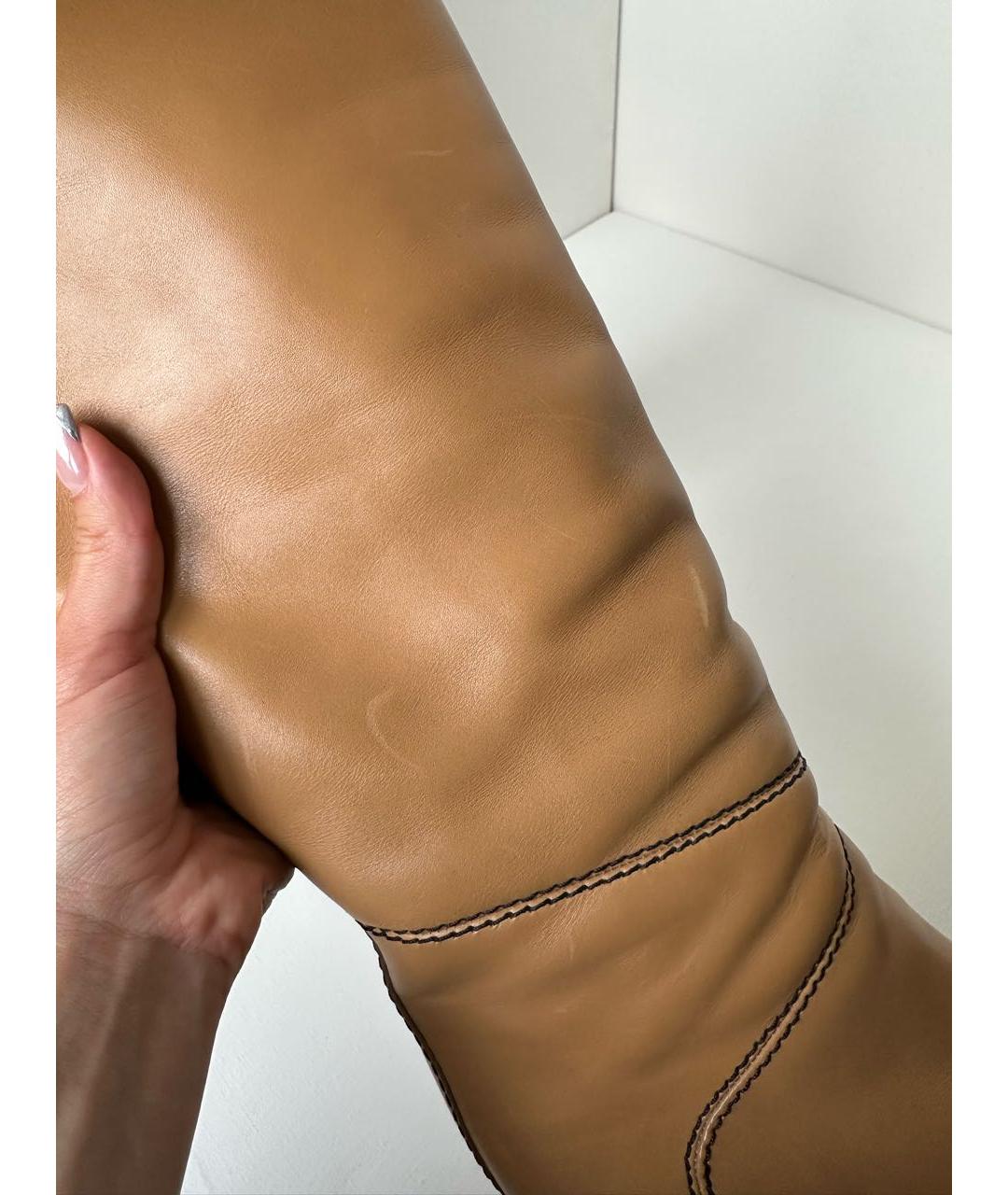 CHLOE Коричневые кожаные ботфорты, фото 7