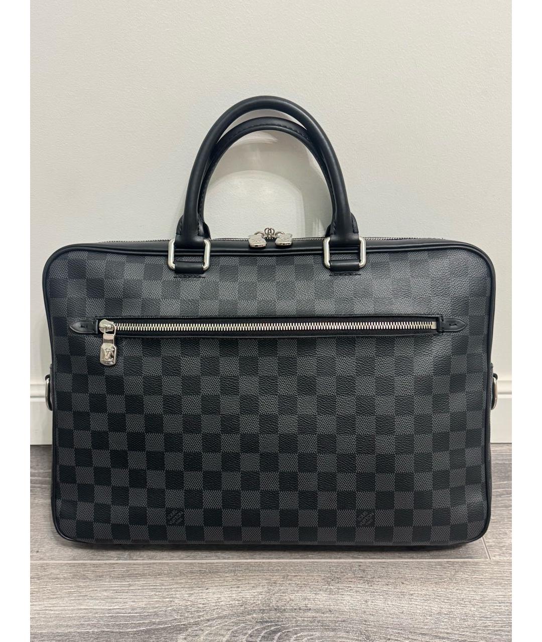 LOUIS VUITTON Черный портфель, фото 9