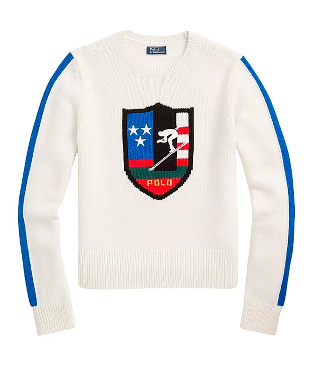 POLO RALPH LAUREN Белый шерстяной джемпер / свитер, фото 1