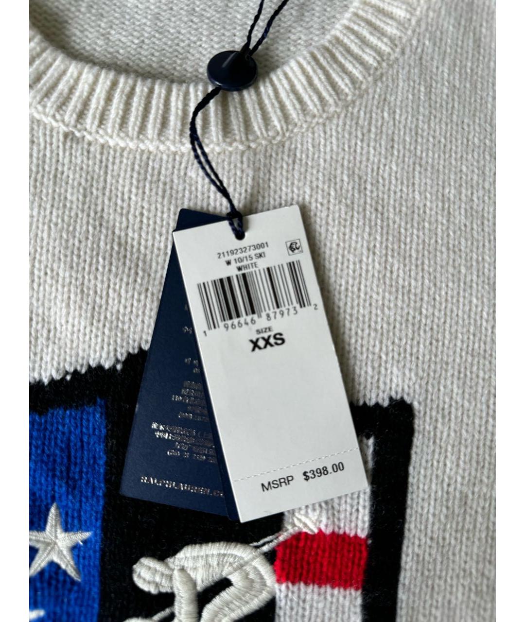 POLO RALPH LAUREN Белый шерстяной джемпер / свитер, фото 5