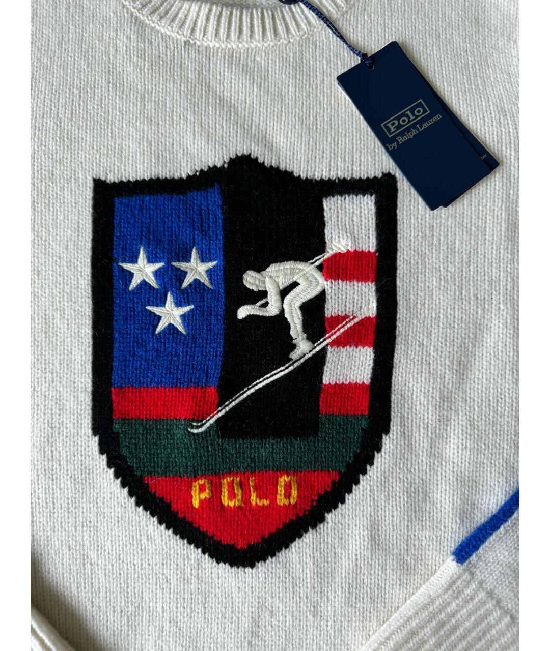 POLO RALPH LAUREN Белый шерстяной джемпер / свитер, фото 3