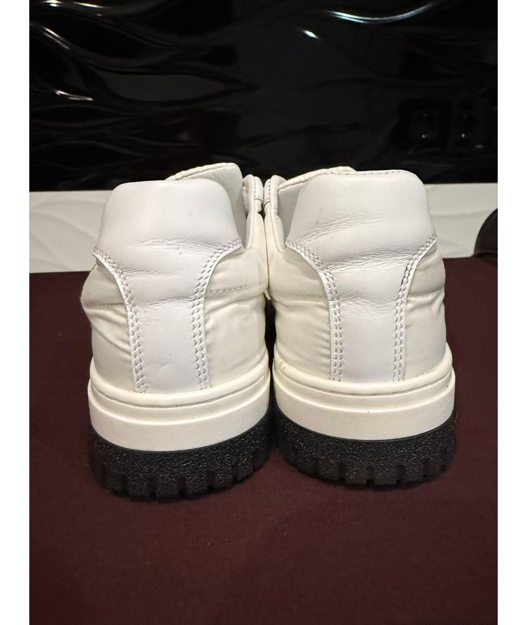 DSQUARED2 KIDS Белые кожаные кеды, фото 4