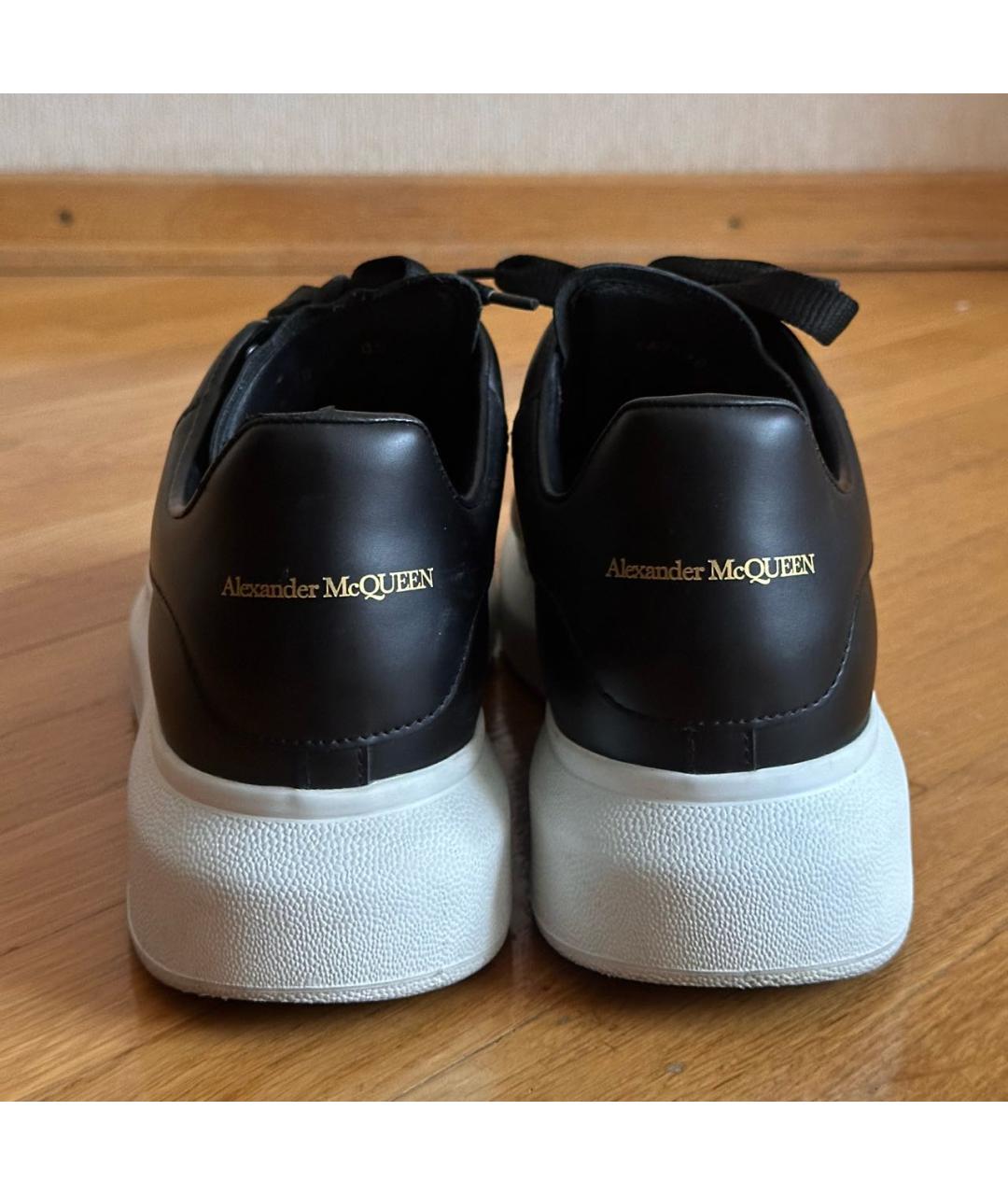 ALEXANDER MCQUEEN Черные кожаные кеды, фото 4