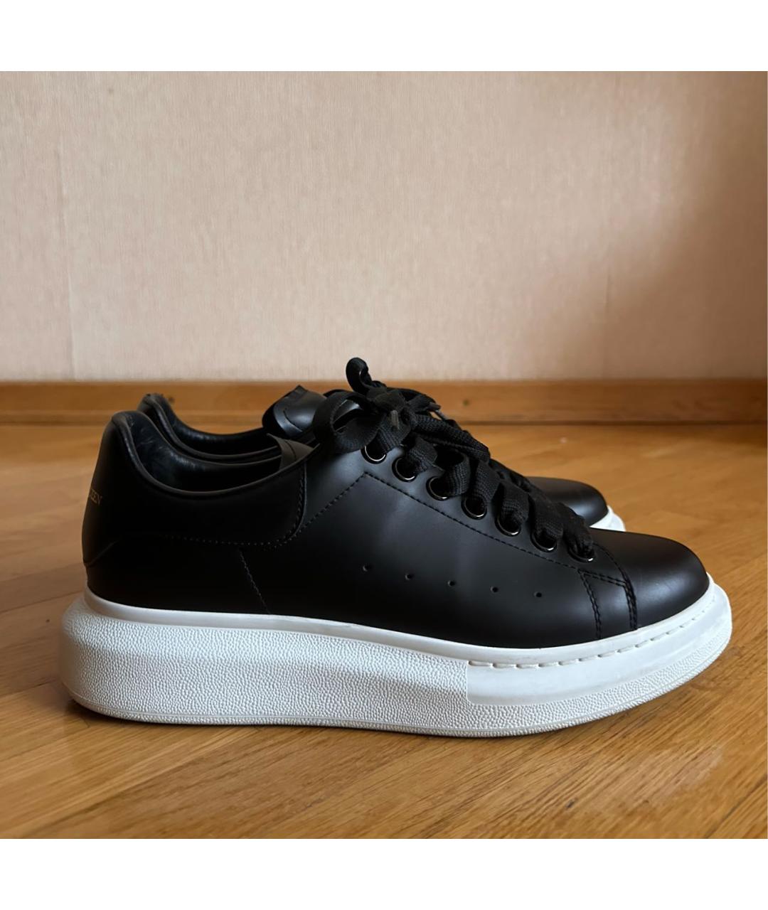 ALEXANDER MCQUEEN Черные кожаные кеды, фото 5