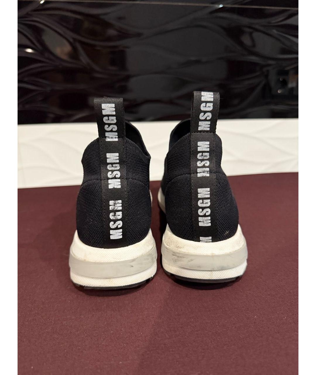 MSGM KIDS Черные текстильные кеды, фото 4