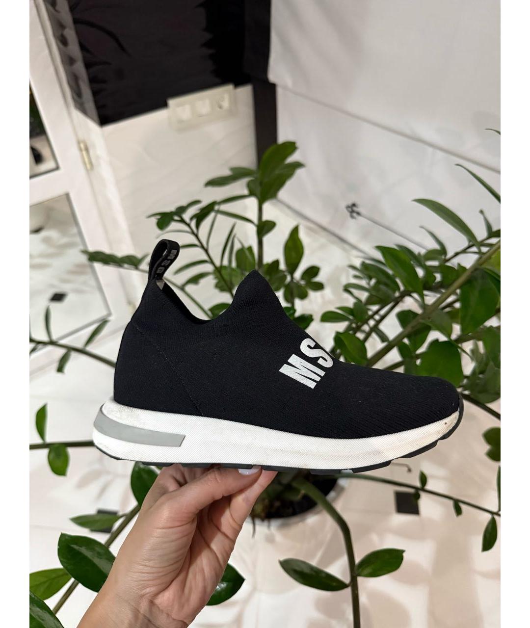 MSGM KIDS Черные текстильные кеды, фото 6