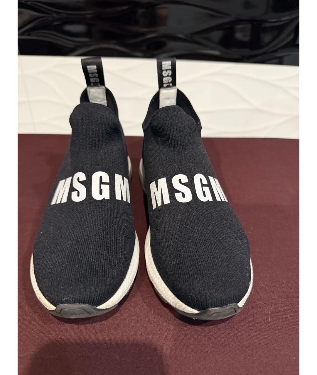 MSGM KIDS Черные текстильные кеды, фото 2