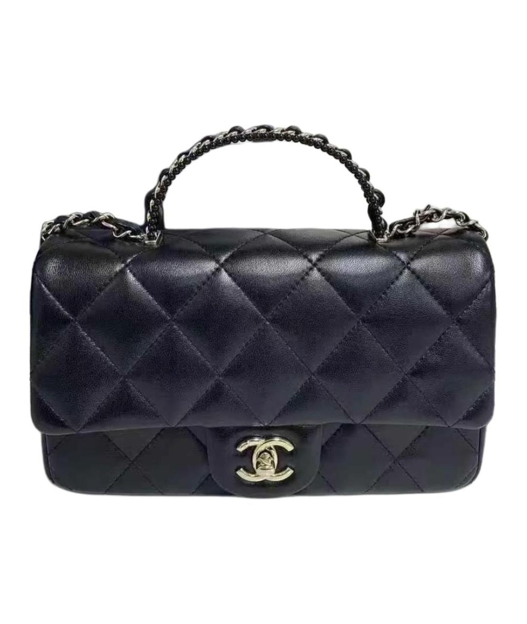 CHANEL Черная кожаная сумка через плечо, фото 5