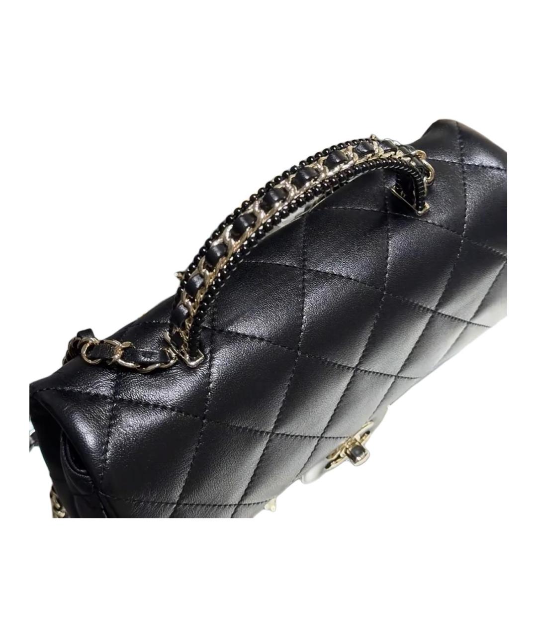 CHANEL Черная кожаная сумка через плечо, фото 2