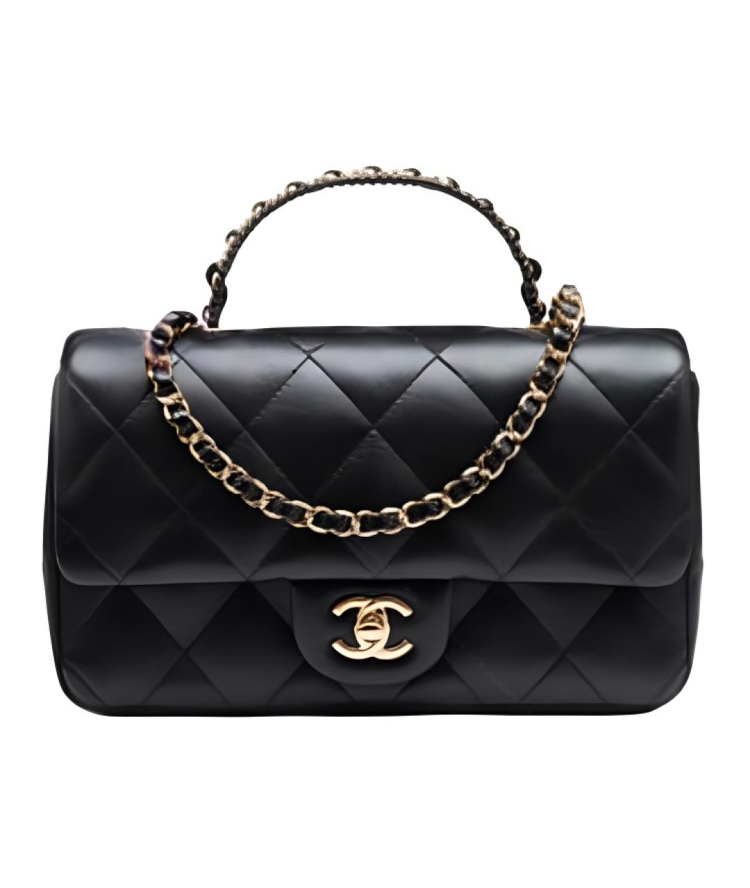 CHANEL Черная кожаная сумка через плечо, фото 1