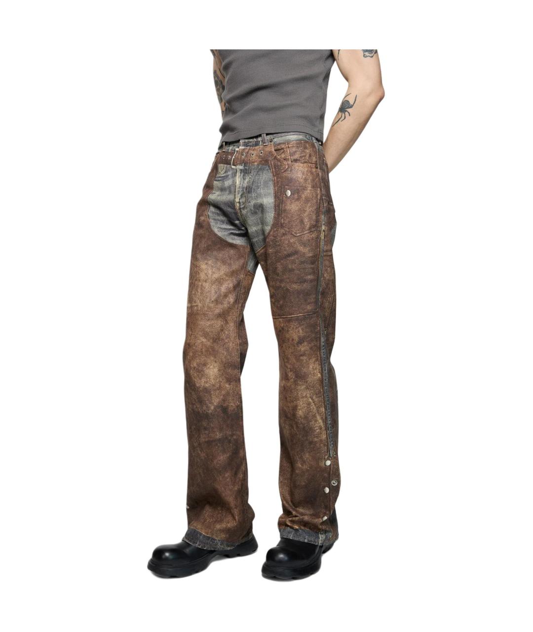 ACNE STUDIOS Коричневые прямые джинсы, фото 3