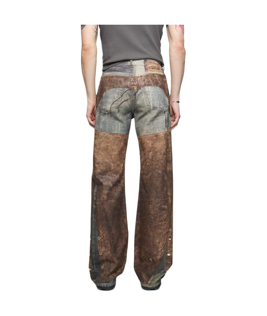 ACNE STUDIOS Коричневые прямые джинсы, фото 4