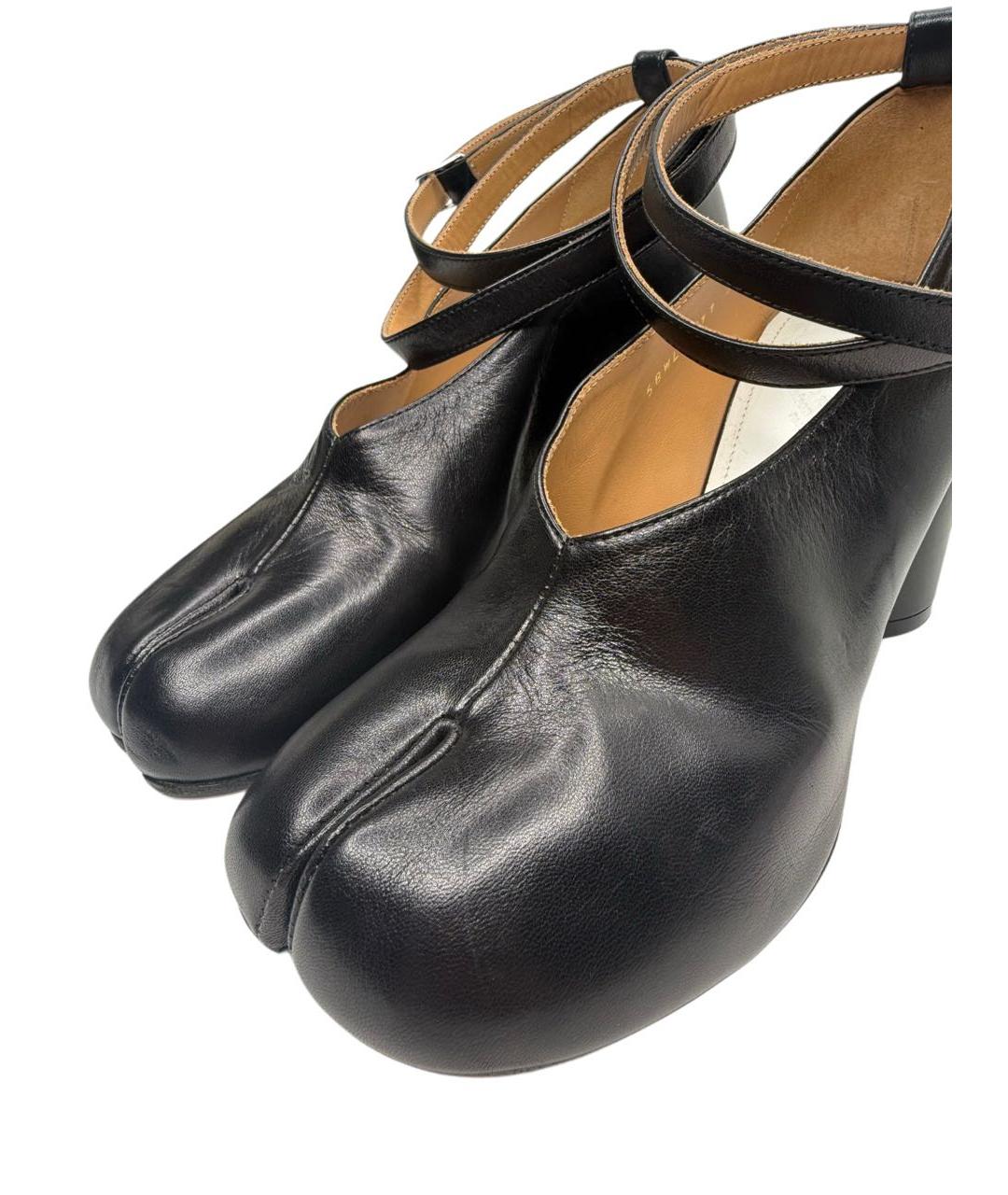 MAISON MARGIELA Черные кожаные туфли, фото 3