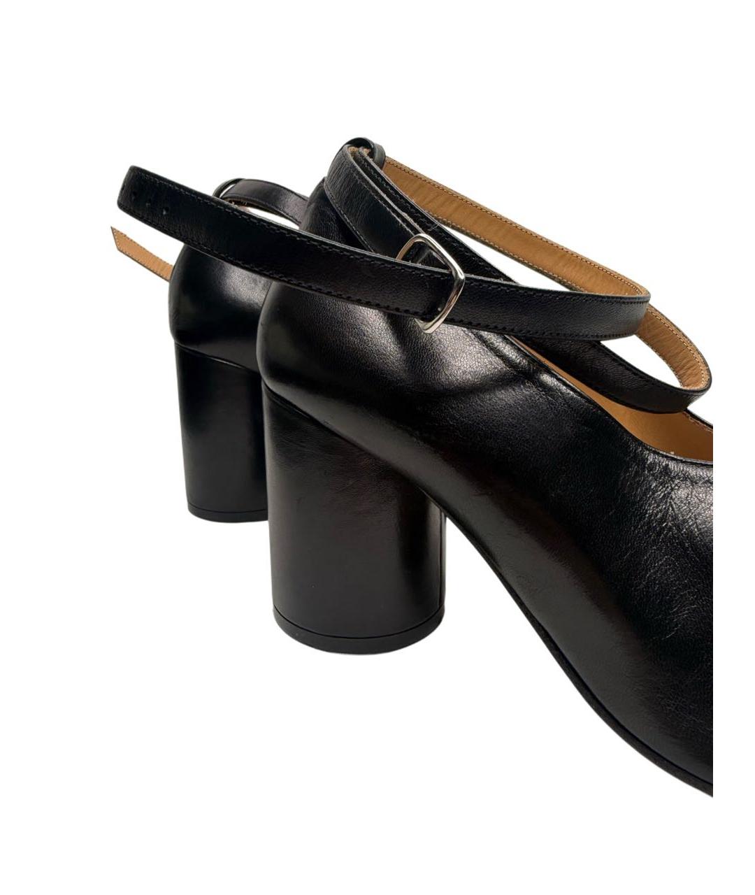 MAISON MARGIELA Черные кожаные туфли, фото 5