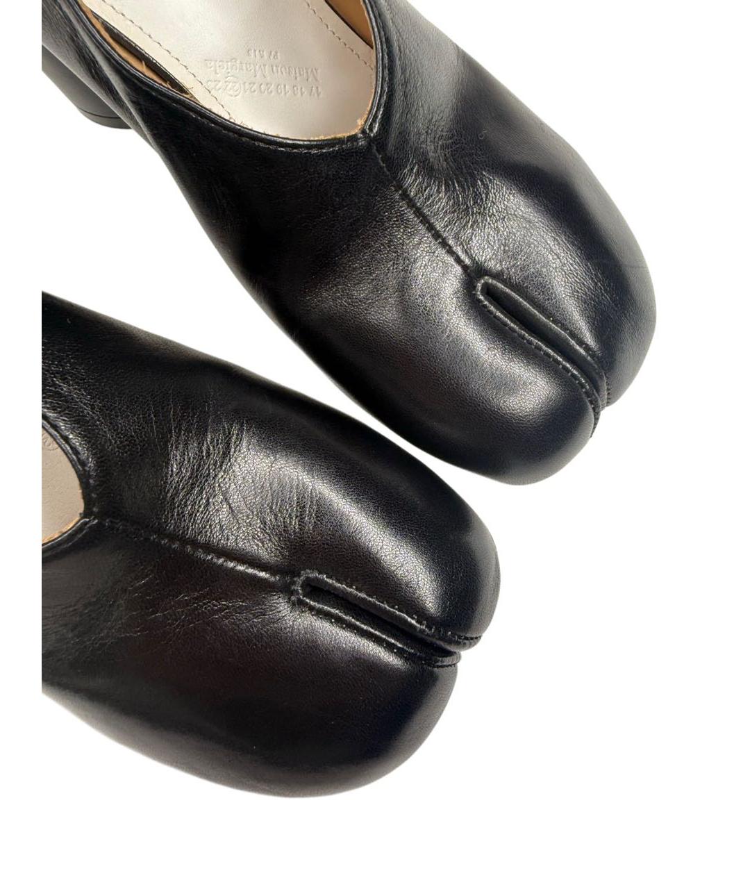 MAISON MARGIELA Черные кожаные туфли, фото 4