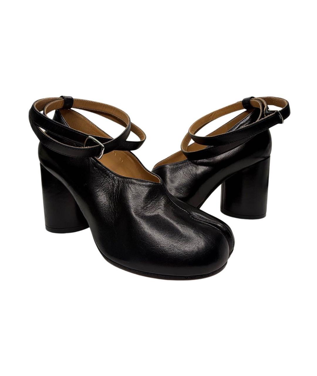 MAISON MARGIELA Черные кожаные туфли, фото 2