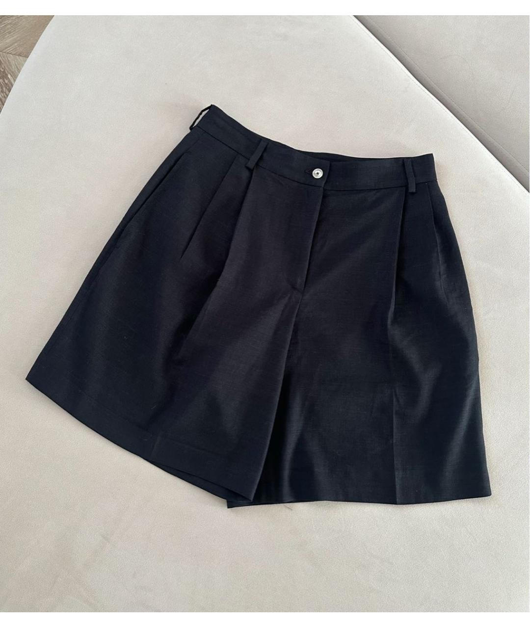 KITON Черные льняные шорты, фото 7