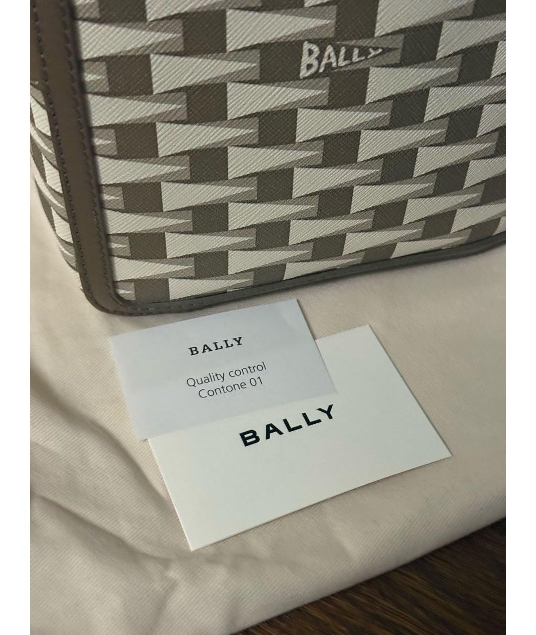 BALLY Бежевая кожаная сумка на плечо, фото 3