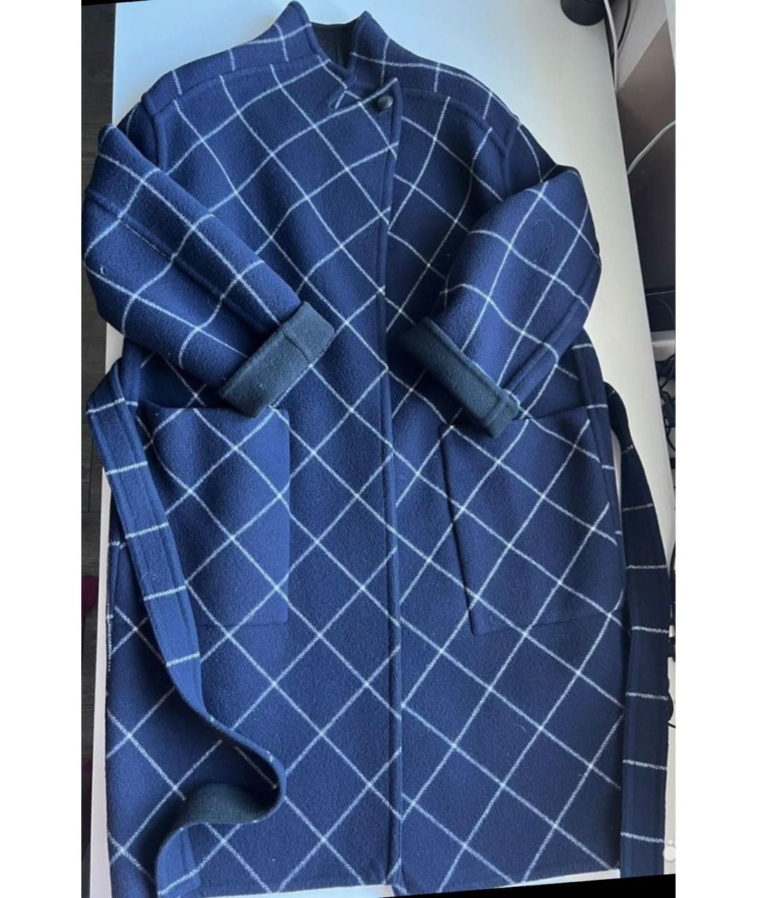 LOUIS VUITTON Синее шерстяное пальто, фото 4