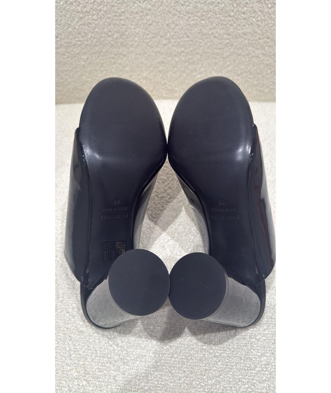 BALENCIAGA Черные кожаные мюли, фото 5