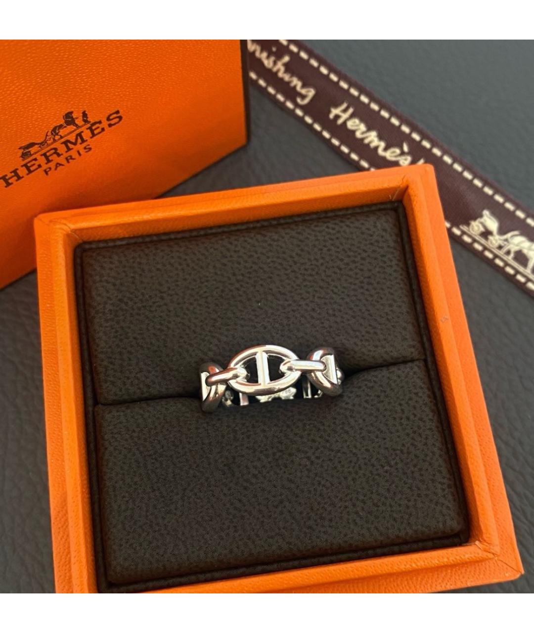 HERMES Серебряное серебряное кольцо, фото 6