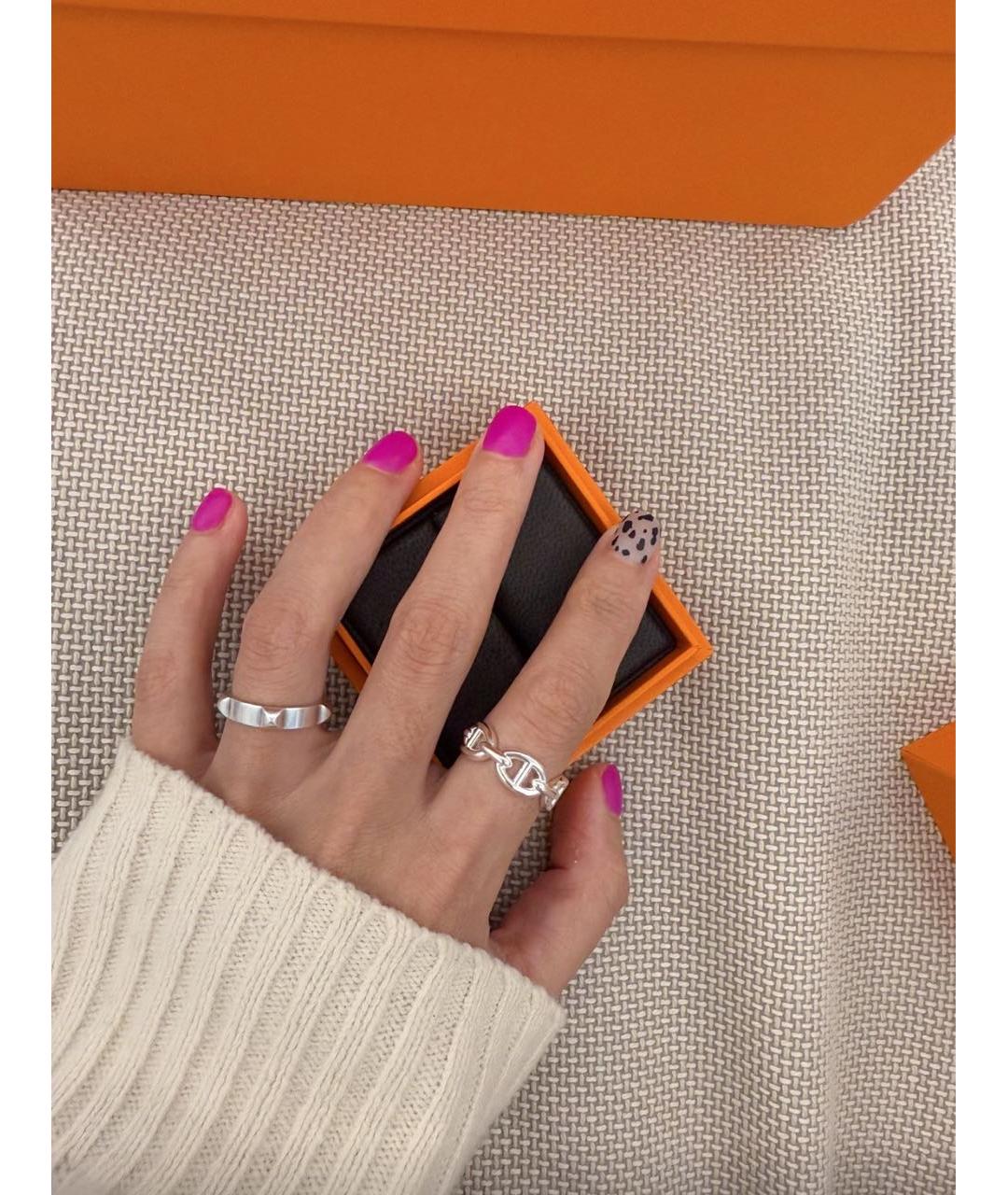 HERMES Серебряное серебряное кольцо, фото 7