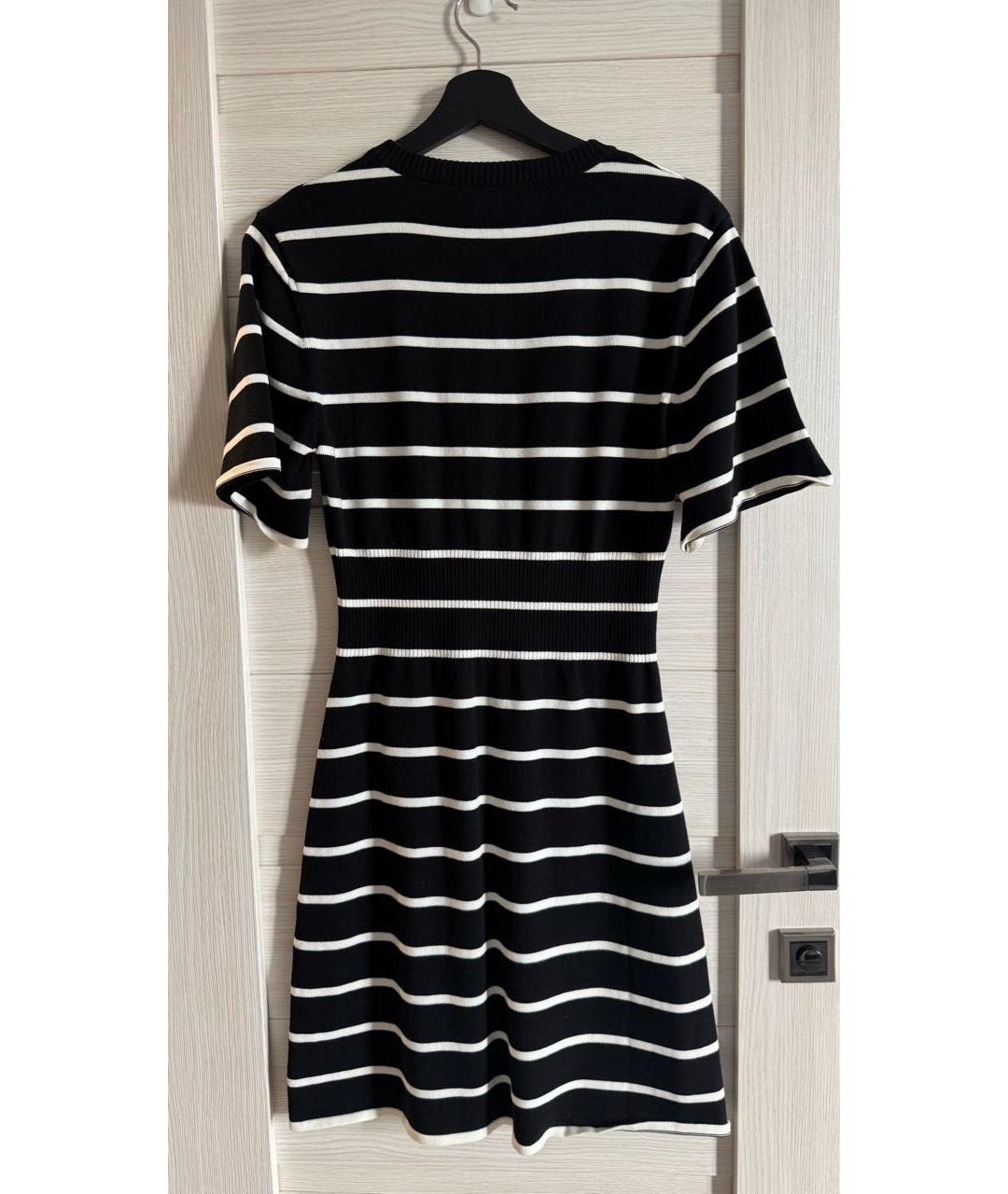 BOUTIQUE MOSCHINO Черное хлопковое повседневное платье, фото 3