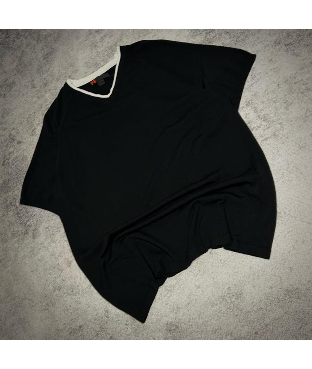 YOHJI YAMAMOTO Черная хлопковая футболка, фото 4