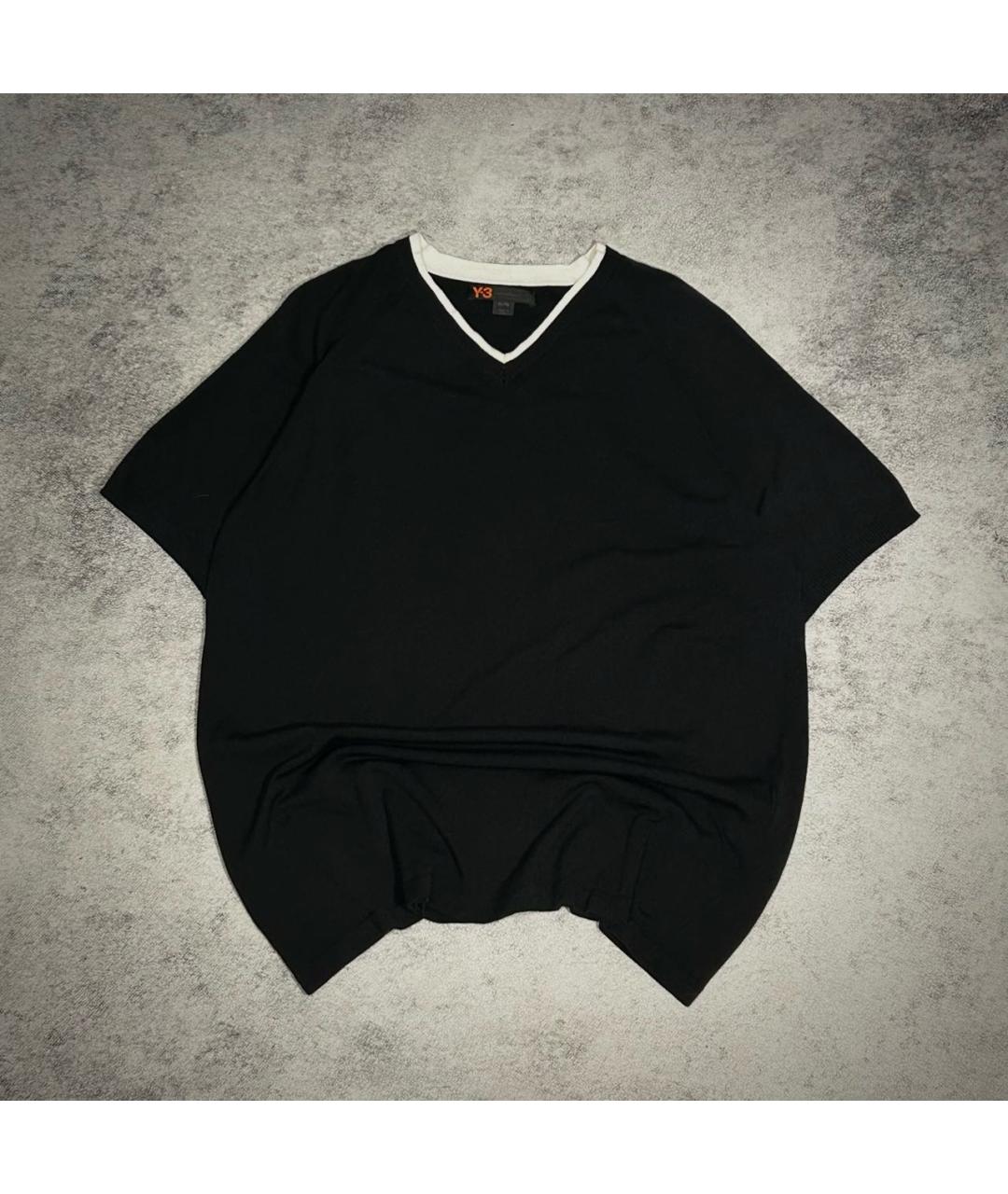YOHJI YAMAMOTO Черная хлопковая футболка, фото 2