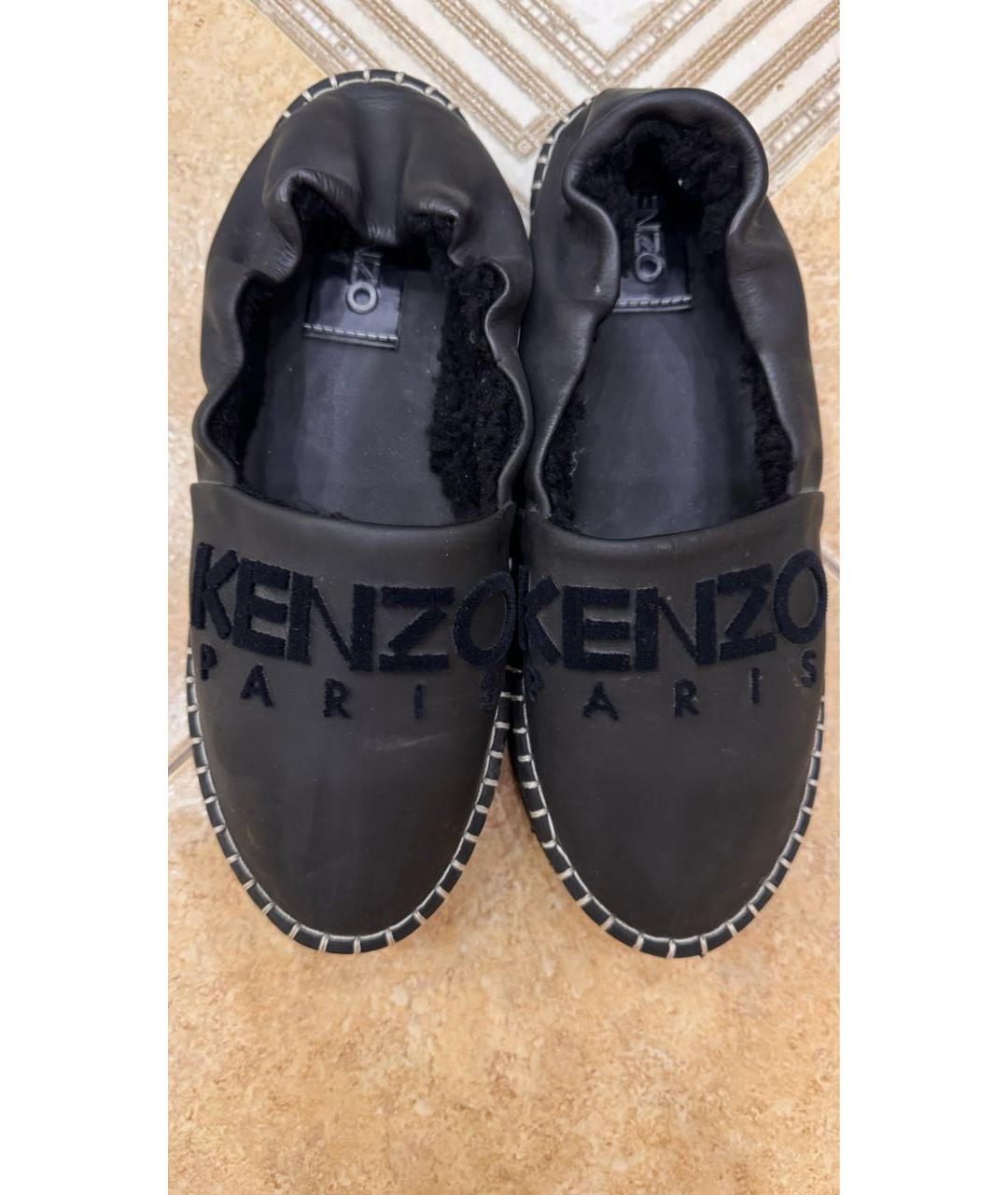 KENZO Черные нубуковые брогги и оксфорды, фото 2