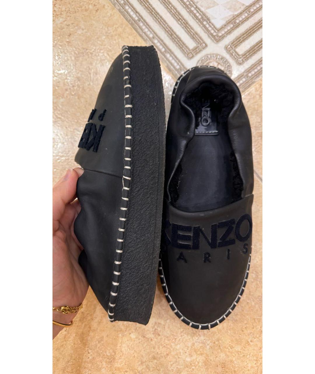 KENZO Черные нубуковые брогги и оксфорды, фото 4