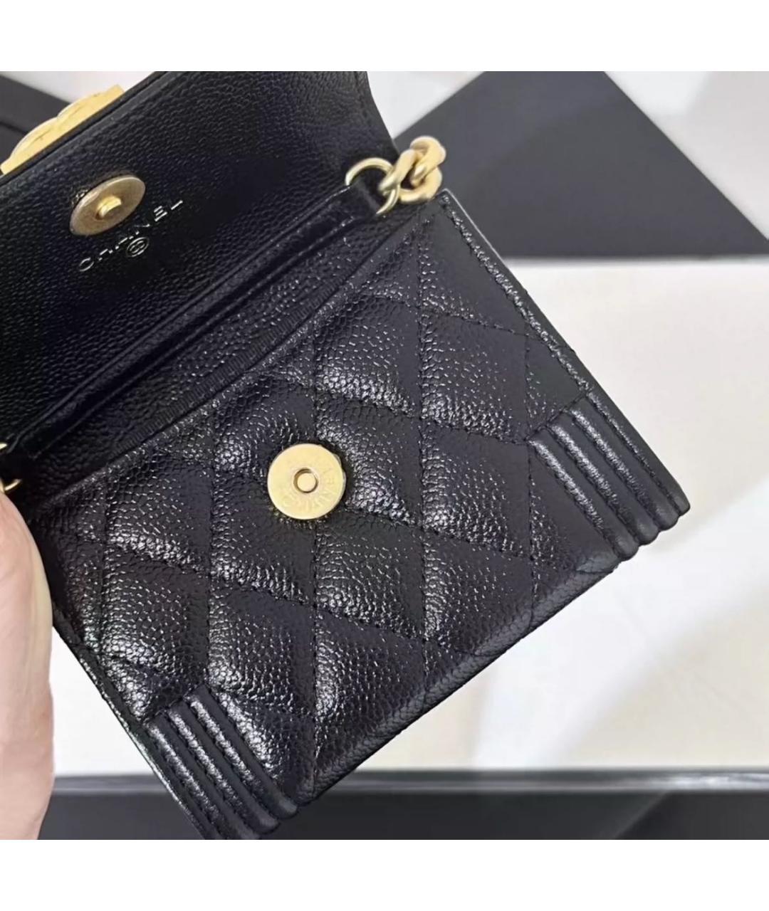 CHANEL Черная кожаная сумка через плечо, фото 4