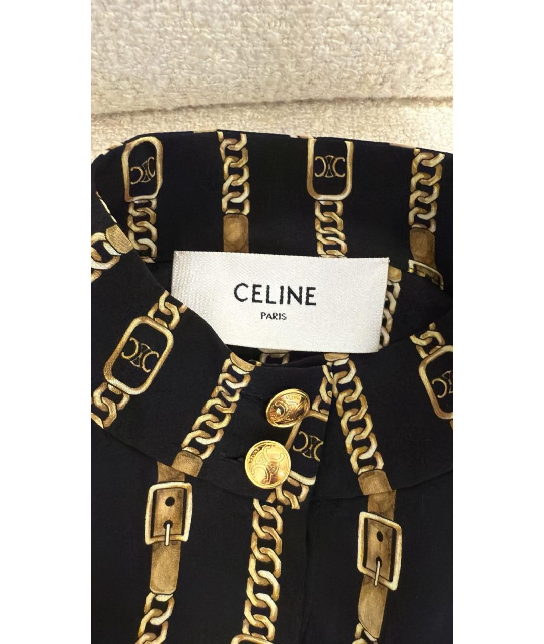 CELINE Золотое шелковое вечернее платье, фото 6