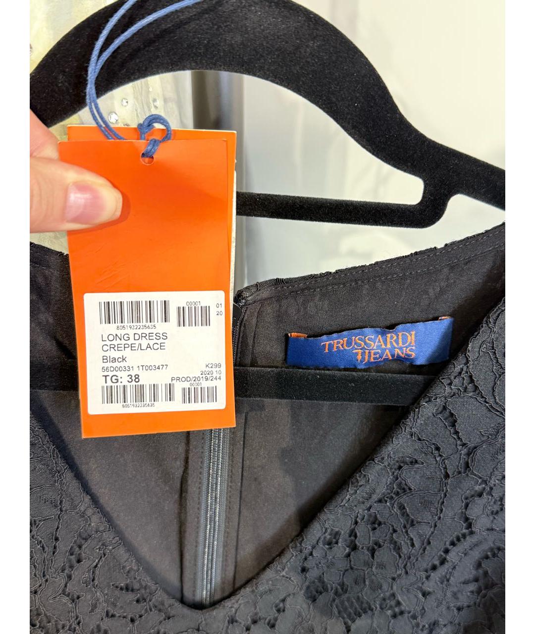 TRUSSARDI JEANS Черный кружевной сарафан, фото 6