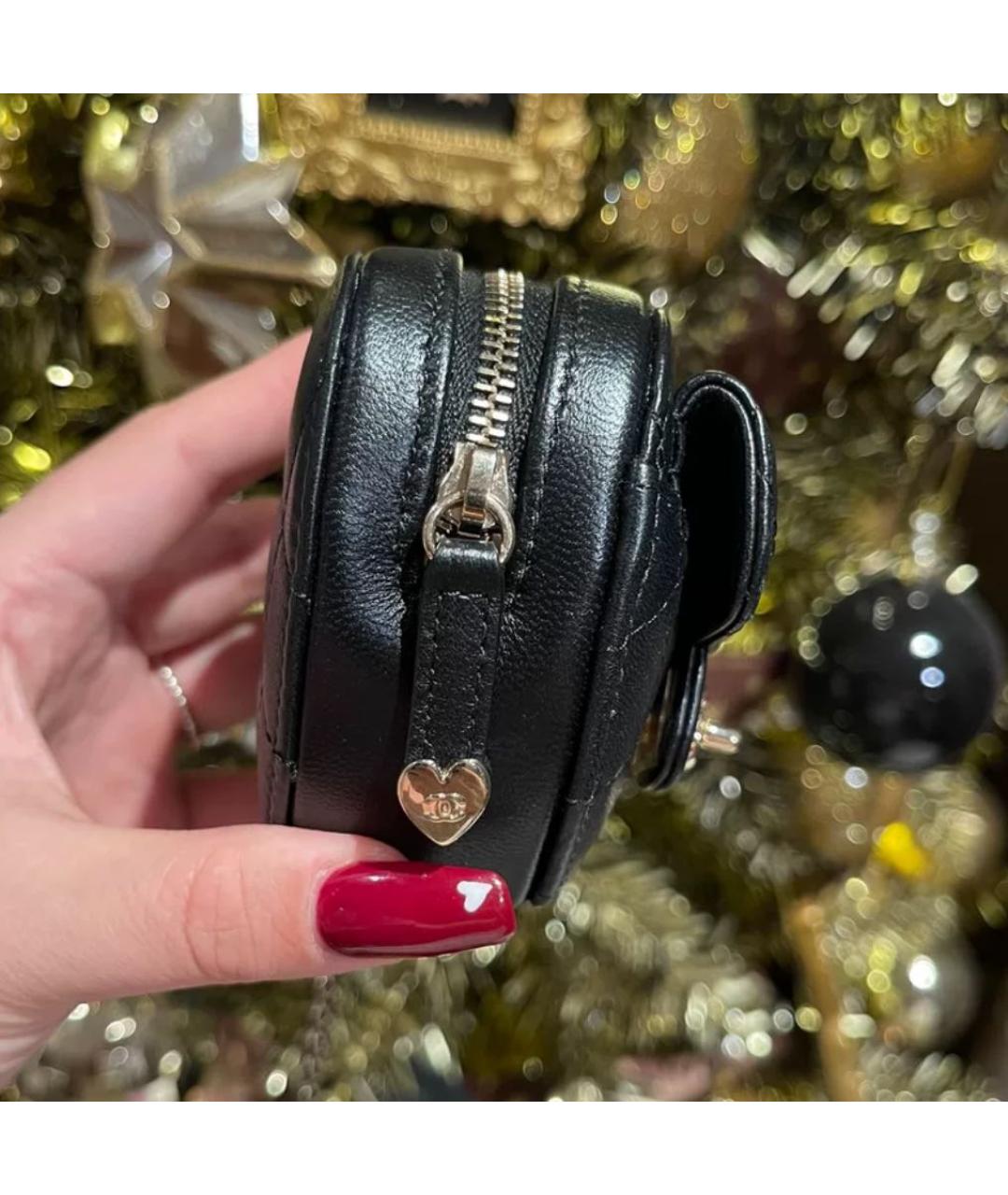 CHANEL Черная кожаная сумка через плечо, фото 4