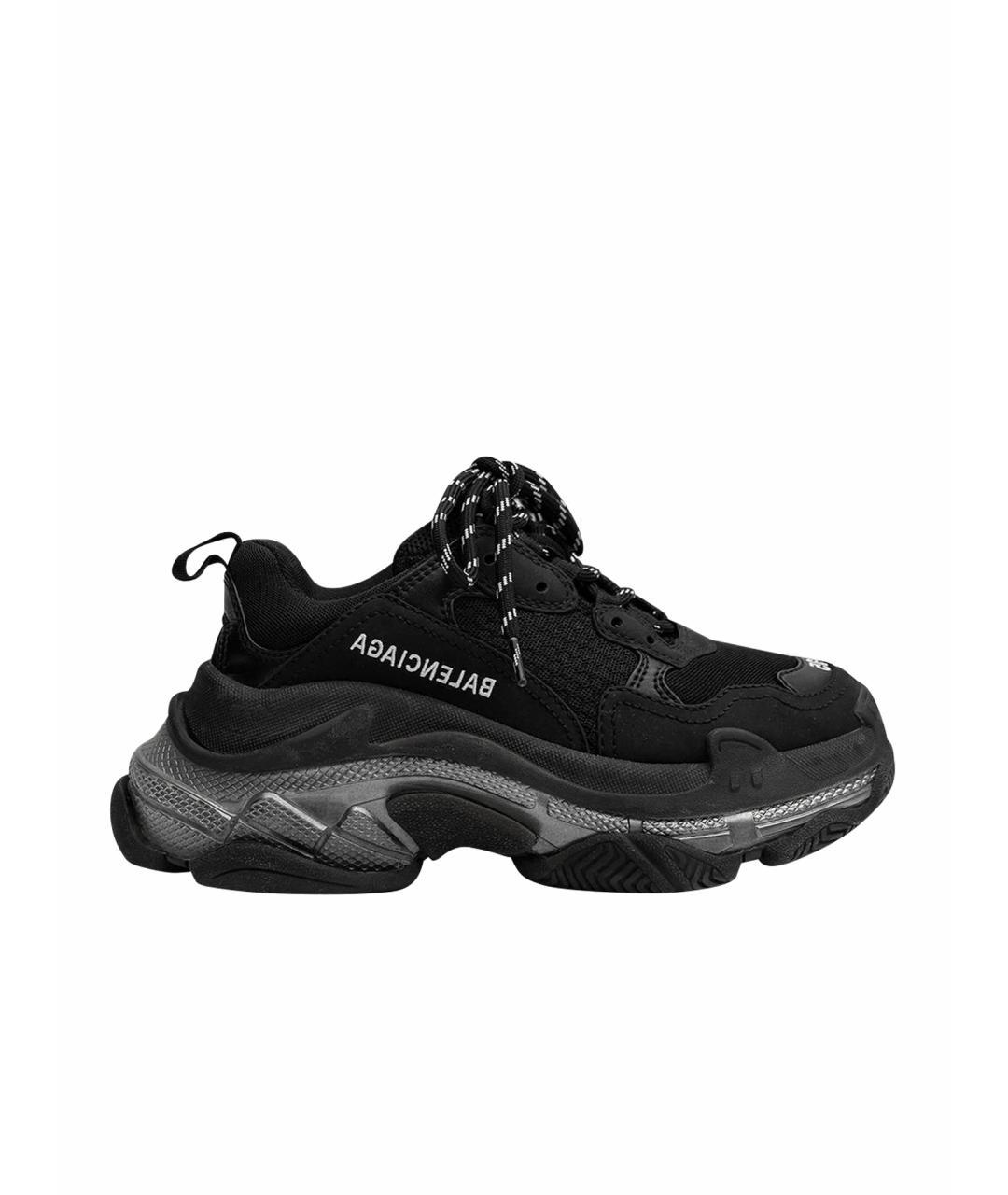 BALENCIAGA Черные текстильные кроссовки, фото 1