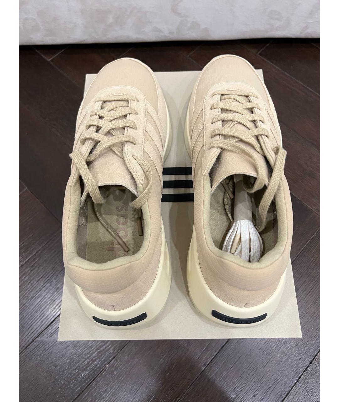 ADIDAS Бежевые замшевые низкие кроссовки / кеды, фото 2
