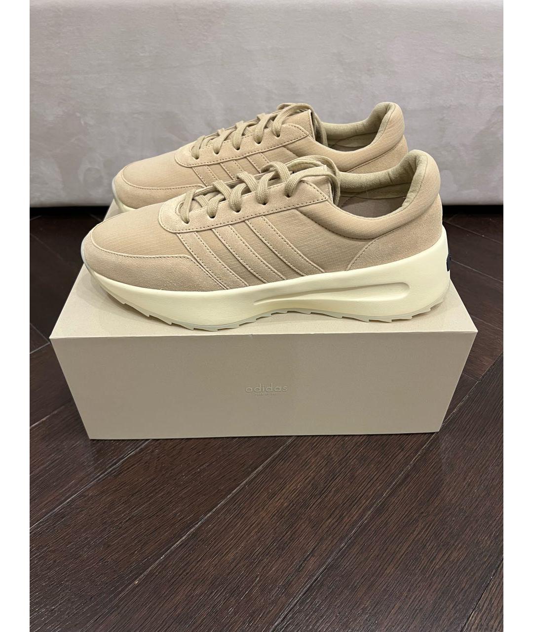 ADIDAS Бежевые замшевые низкие кроссовки / кеды, фото 8