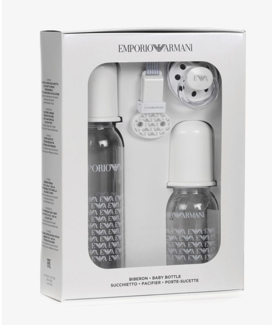EMPORIO ARMANI Белая пластиковая бутылочки и пустышки, фото 2