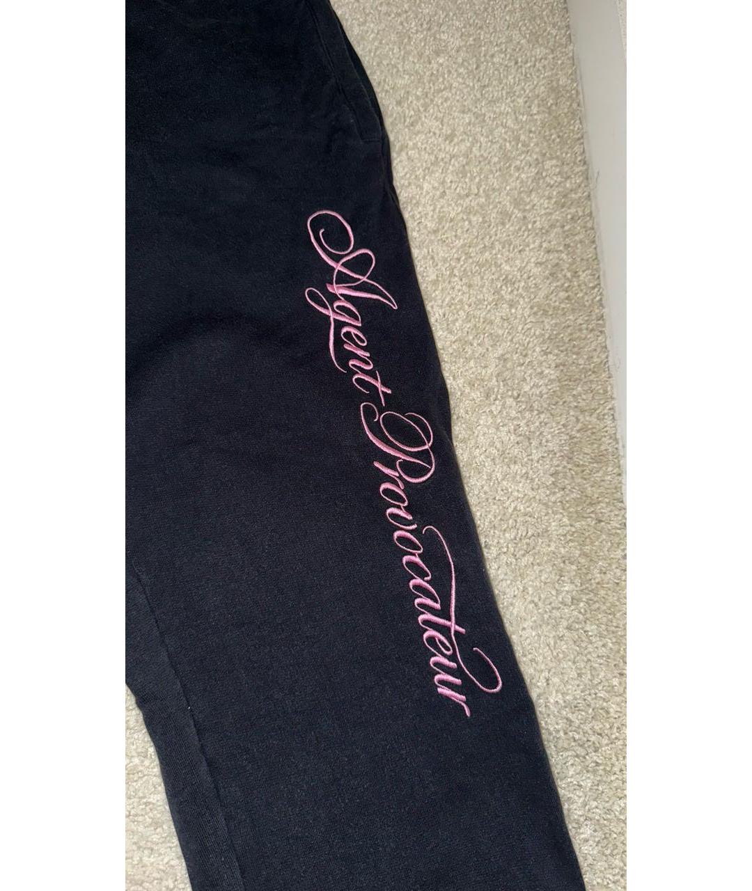 AGENT PROVOCATEUR Черные хлопковые спортивные брюки и шорты, фото 2