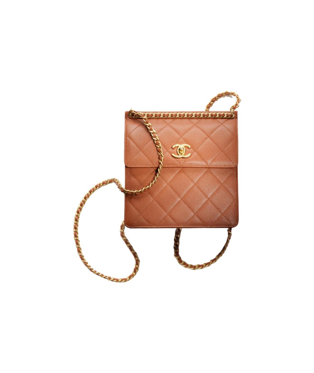 CHANEL Коричневый кожаный рюкзак, фото 1