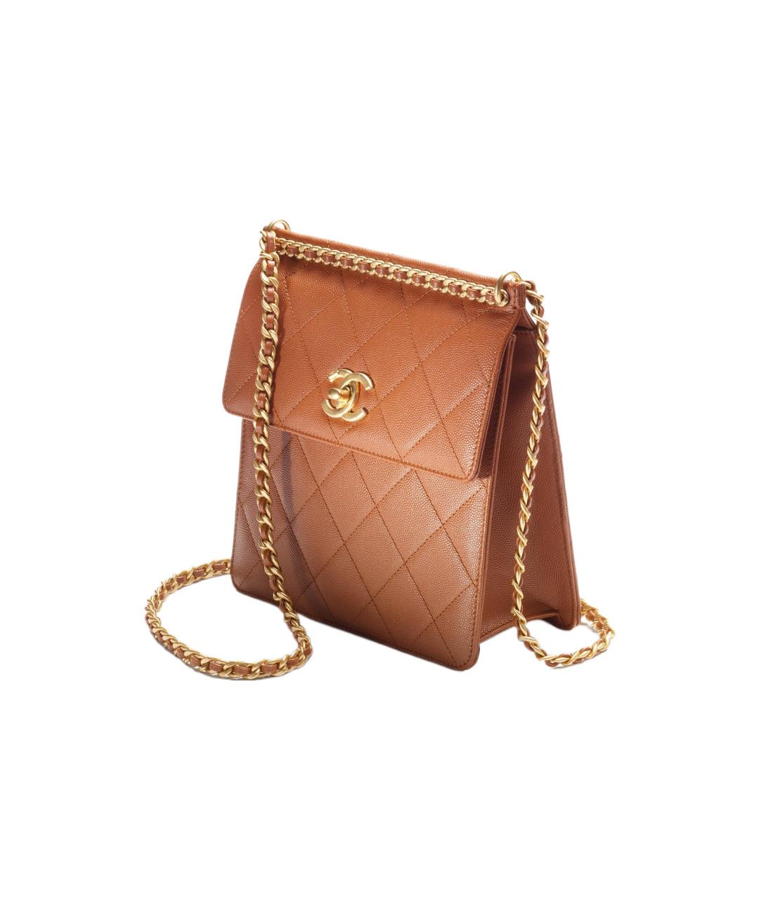 CHANEL Коричневый кожаный рюкзак, фото 2