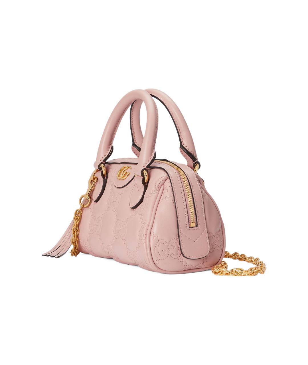 GUCCI Розовая кожаная сумка через плечо, фото 2